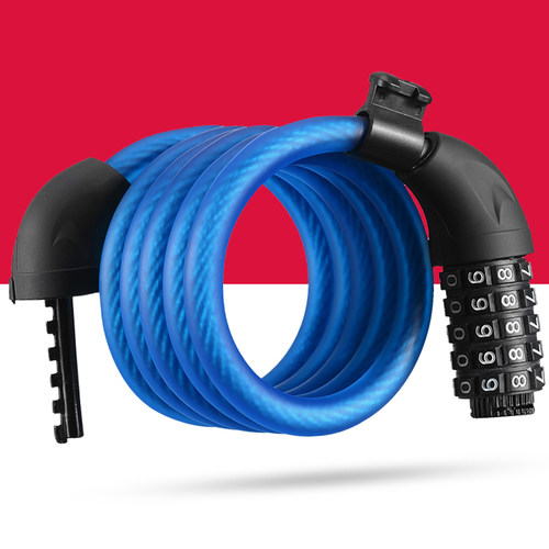 山地公路防盗钢缆自行车锁