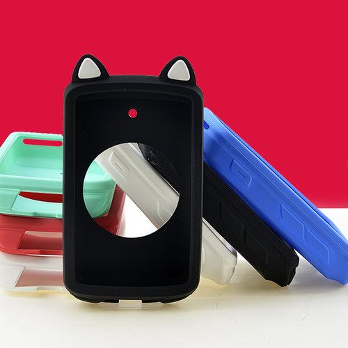 自行车码表保护套 GPS C706码表防刮防蹭套猫耳朵卡通 适用于迈金