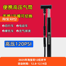 欧耐自行车打气筒便携迷你高压带气压表美法嘴山地公路车配件装备