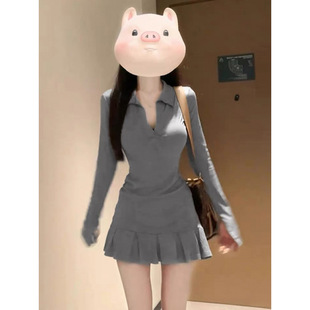 显腿长女装 150 好看小个子 145 155连衣裙小性感纯欲短裙 140 长袖