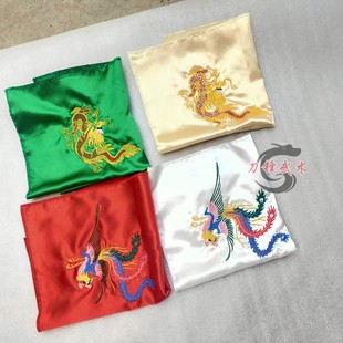 高档纺丝布刀彩鞭彩钺彩旗帜武术表演方巾流星锤彩太极刀彩可定制