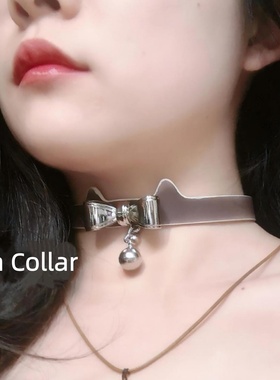 Aura Collar轻奢真皮choker项圈牵引绳原创亚文化温变女玫瑰颈圈