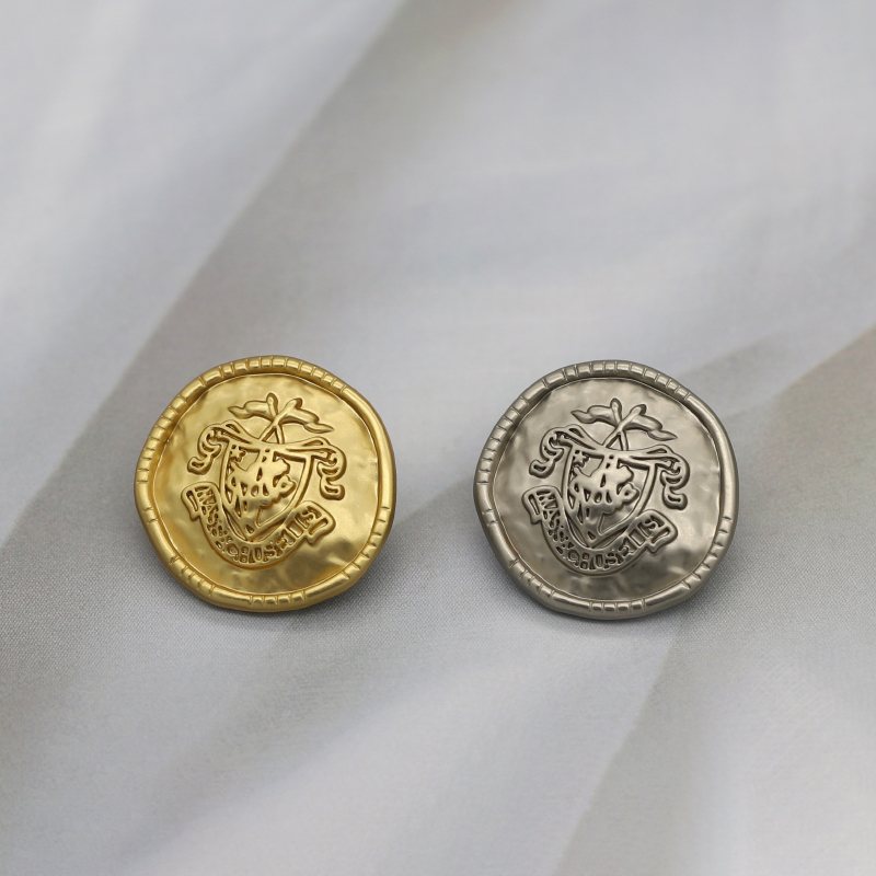 不规则圆形复古徽章金属纽扣高档西装扣子男女士毛衣大衣外套钮扣