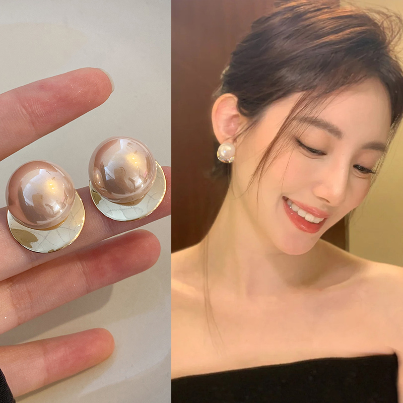 香槟色珍珠款蚊香盘耳夹女无耳洞耳环新款法式复古轻奢高级感耳饰,饰品/流行首饰/时尚饰品新,耳夹,淘宝优惠券,粉丝福利购,淘宝优惠卷