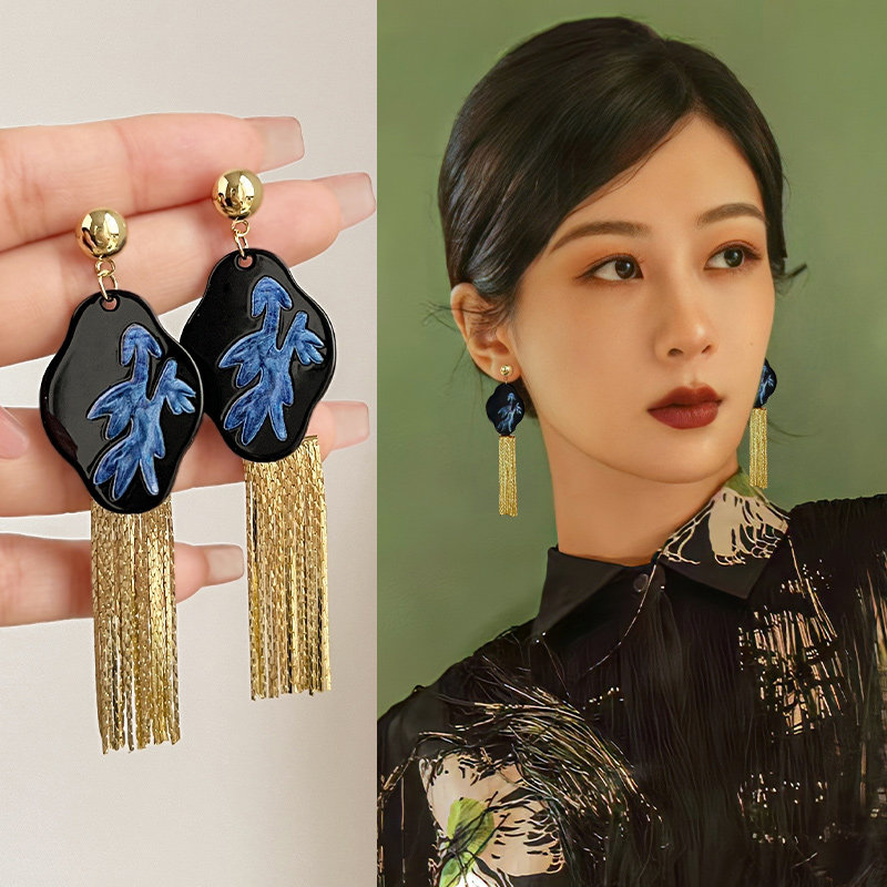 轻奢复古金色流苏螺旋耳夹女高级感小众耳坠新中式旗袍无耳洞耳饰,饰品/流行首饰/时尚饰品新,耳夹,淘宝优惠券,粉丝福利购,淘宝优惠卷