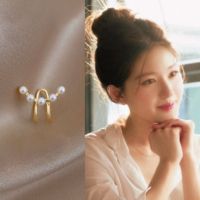 金色珍珠款耳夹女士无耳洞