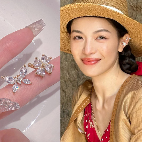 绝美蝴蝶耳骨夹新款小众