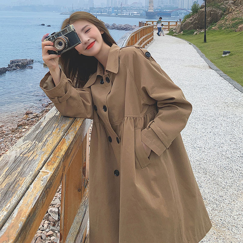 가을 출산 윈드 브레이커 자켓 봄 가을 겉옷 2024 새로운 소형 대형 느슨한 배꼽 커버 패션 탑