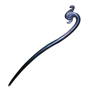 x安徽博物院x领鹤文化黑檀木簪子中国风发饰盘发簪子发钗