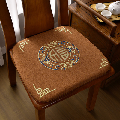 中式实木椅子坐垫四季通用防滑垫