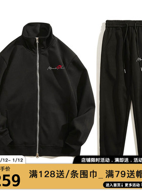 MIRACLE KILL潮牌新款烈焰红唇英文印花宽松休闲上衣下装套装男女