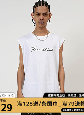 MIRACLE KILLThe wild kid 野孩子限定款字母印花宽松休闲无袖T恤