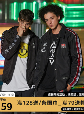 MIRACLE KILL秋冬新款串标织带教练夹克潮牌宽松休闲运动外套