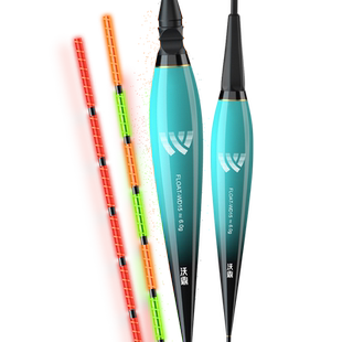 沃鼎夜光漂咬钩变色高灵敏鱼漂套装日夜两用超亮野钓鲫鱼电子浮漂