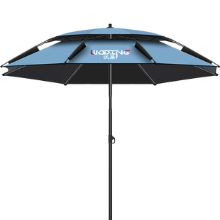 沃鼎钓鱼伞2025新款户外专用钓鱼遮阳伞加厚防晒防暴雨拐杖大钓伞