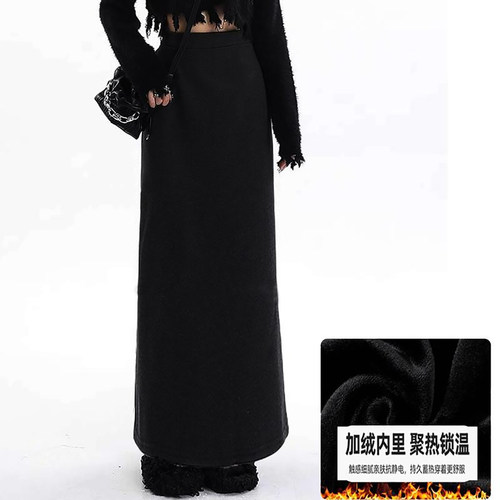 穿搭秋季毛呢格蕾系半身裙高级感