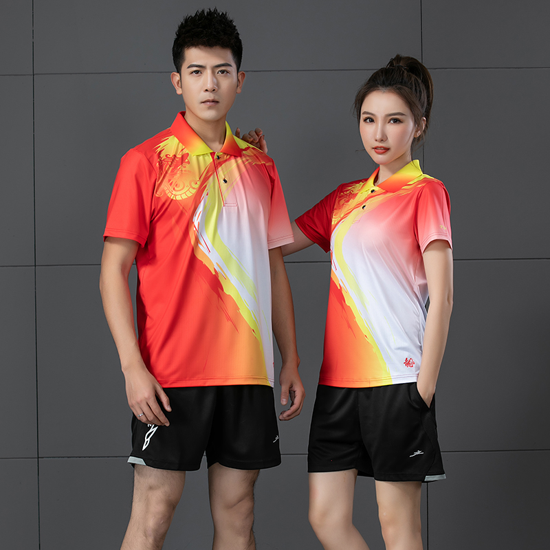 新款羽毛球服男女情侣套装