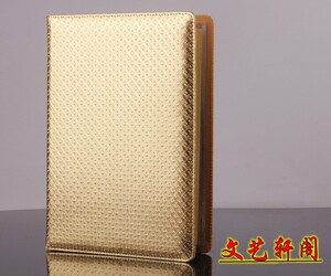 菜谱本1本点菜单 菜单夹 A4 活页 金色  点菜本 西餐 皮革 封皮