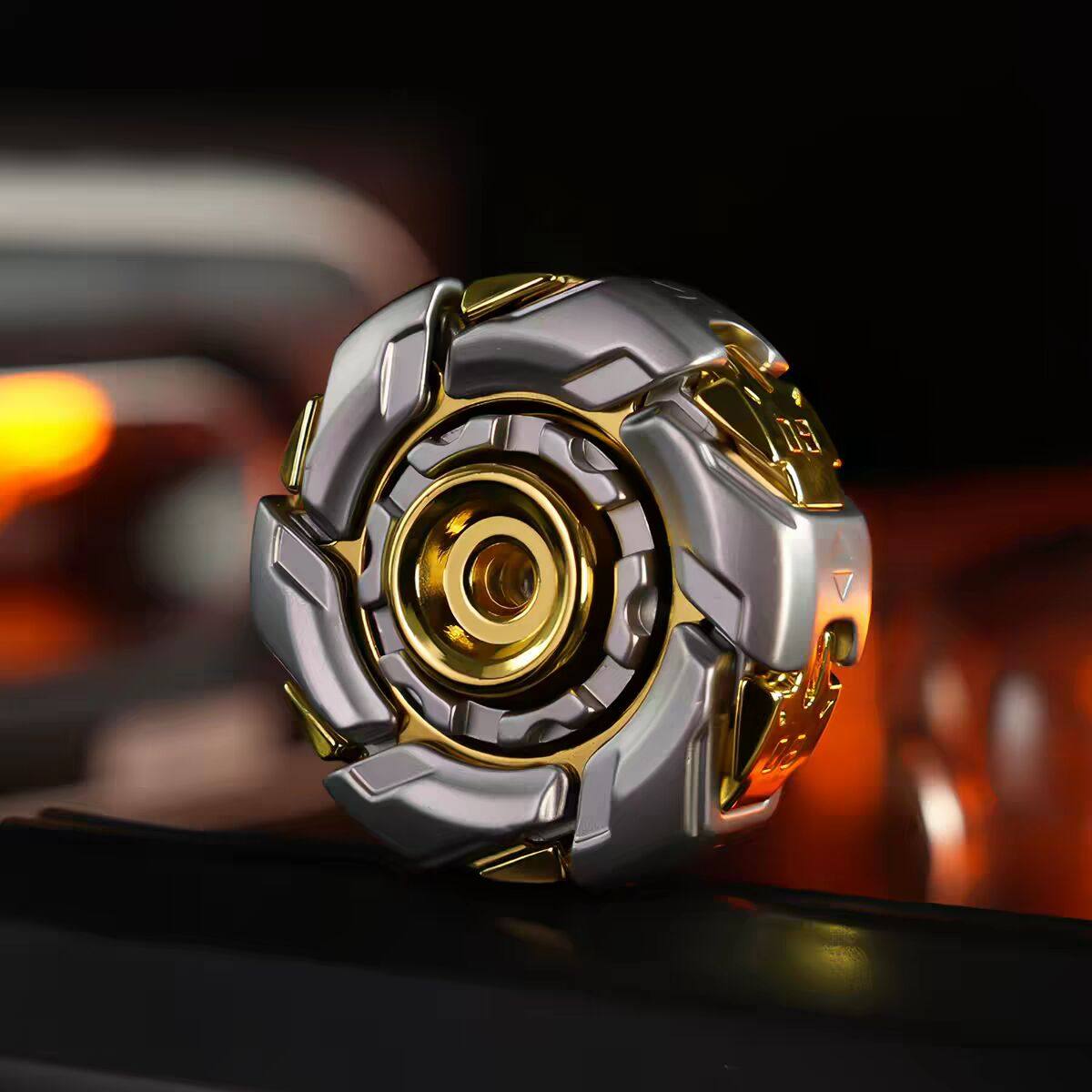 暴躁08指尖陀螺金属不锈钢陶瓷轴承开甲变形cnc科技解压神器玩具