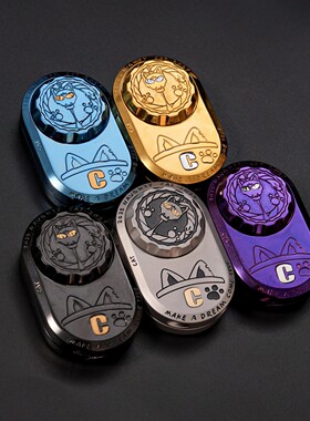 猫神律动叮叮推牌海鲨edc解压玩具暴躁兔直推旋转啪啪币减压神器