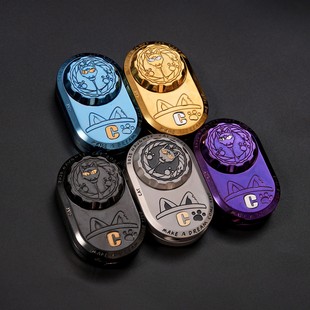 猫神律动叮叮推牌海鲨edc解压玩具暴躁兔直推旋转啪啪币减压神器