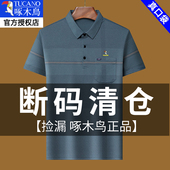 polo衫 啄木鸟男士 真口袋2024年新款 冰丝半袖 短袖 t恤中年爸爸夏装