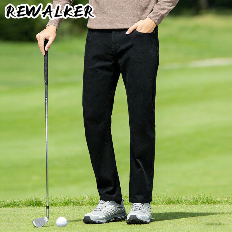 高尔夫裤子男高端春秋修身商务简约直筒运动球裤男士棉质休闲长裤