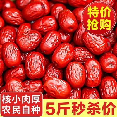 【特价5斤】红枣批发新疆若羌和田一级大枣特产零食煲汤散装商用