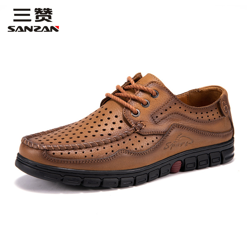 【正品保障】真皮镂空爸爸皮凉鞋