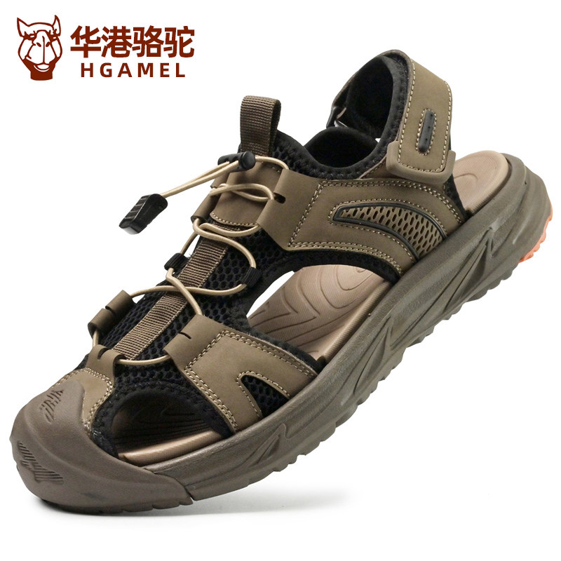 【正品保障】头层牛皮运动凉鞋
