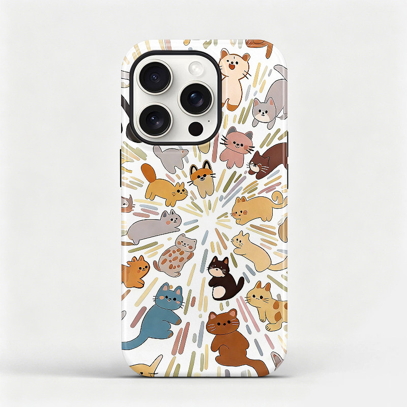爆炸猫猫适用苹果16手机壳iphone17promax卡通软壳可爱创意15pro全包个性防摔14小众磨砂壳小清新13保护套12