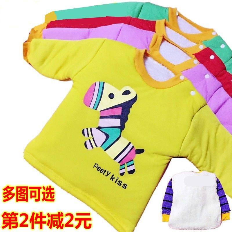 款女男童加绒保暖内胆卫衣小棉袄