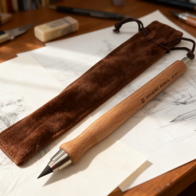 国货之光luoyan洛言15cm长杆低重心榉木5.6mm粗芯实木自动铅笔