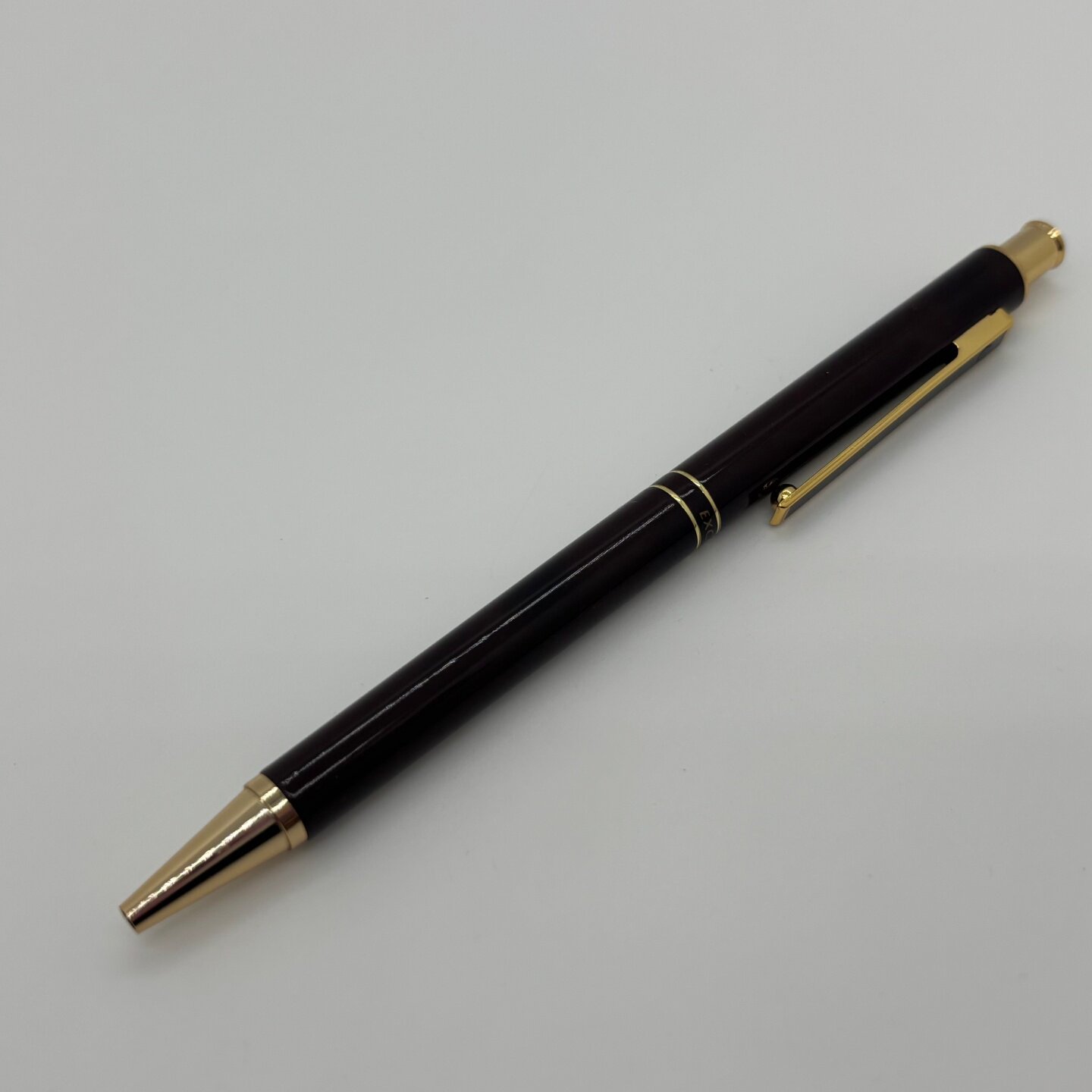 绝版老款笔夹微瑕特价日本UNI三菱EXCEED金属烤漆按压出芯圆珠笔