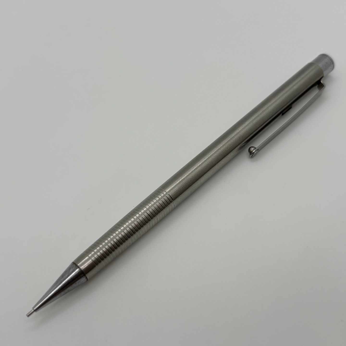 中古笔头氧化明显PILOT百乐2020金属按动+摇动出芯双功能自动铅笔