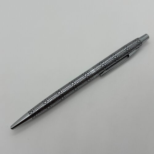 80年代绝版少见日本OHTO乐多全金属迷宫蚀刻圆珠笔中油笔