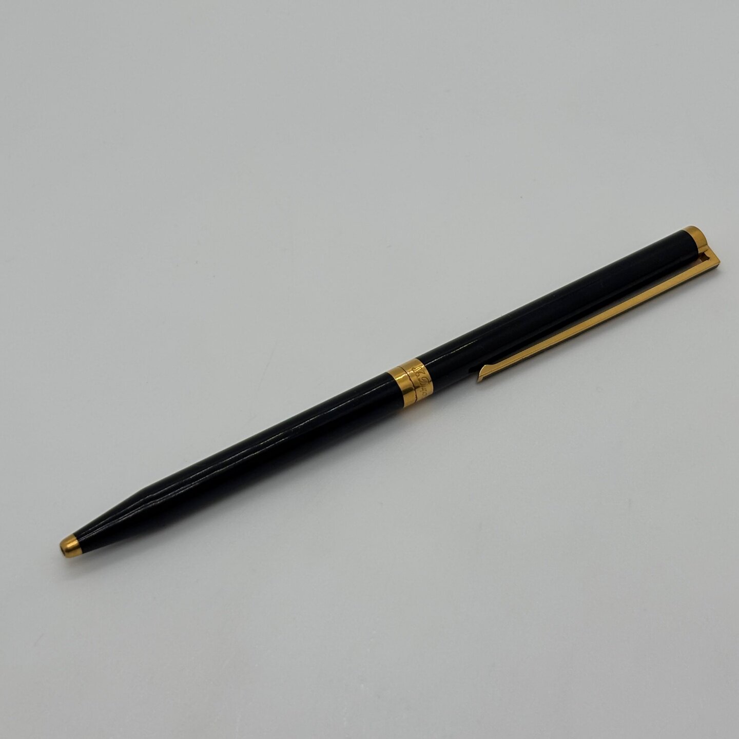 中古老款80年代法国ST都彭classic金属旋转出芯圆珠笔笔芯已换新