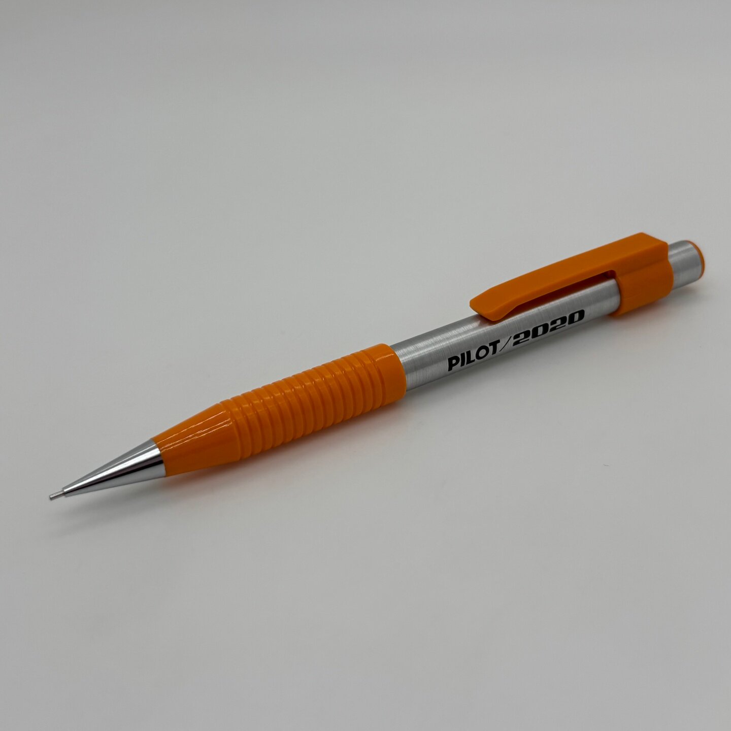 绝版老款80年代日本PILOT百乐2020稀有橙色按动+摇动出芯自动铅笔