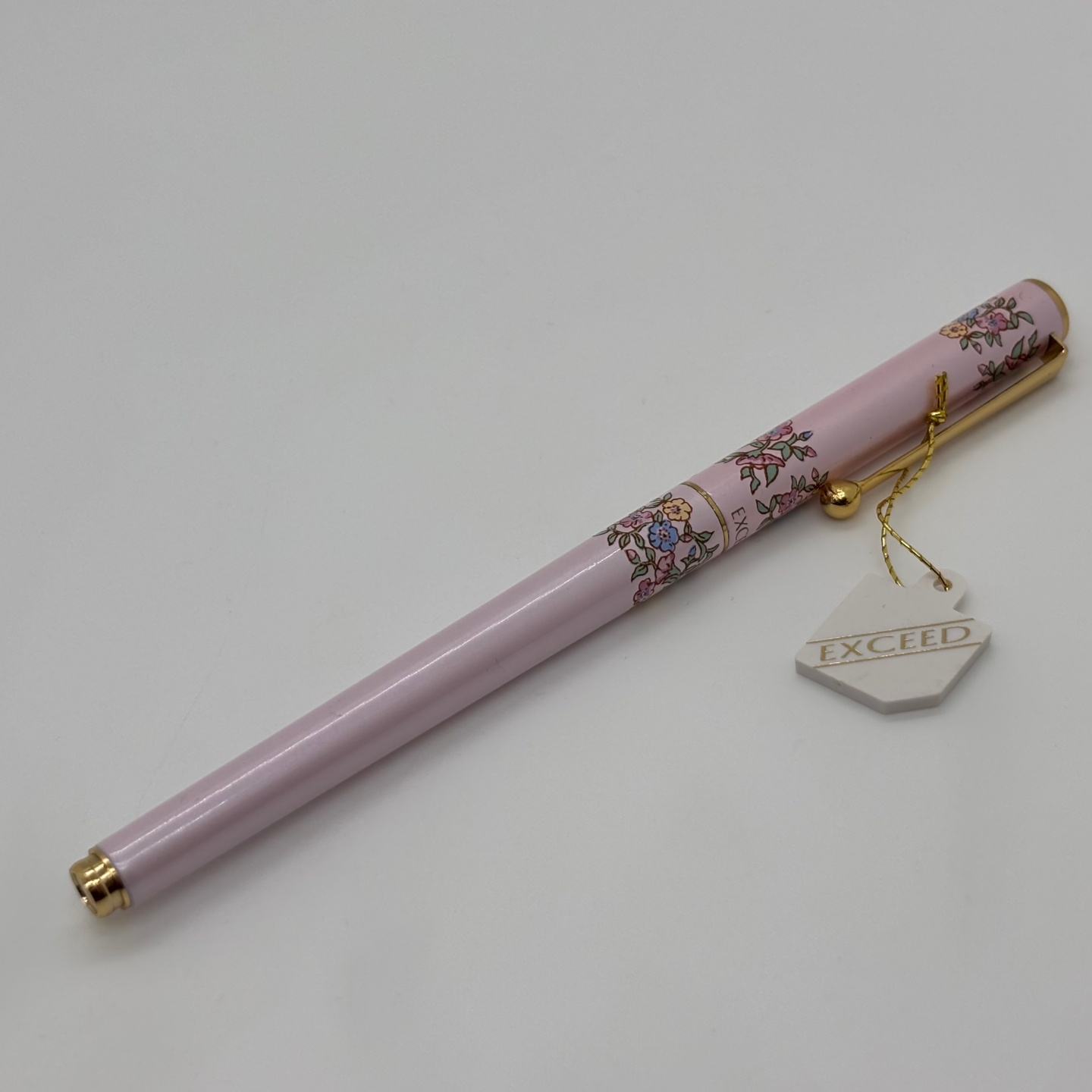 绝版老款日本EXCEED系列金属复古花卉款拔帽签字笔