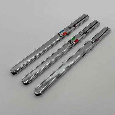 绝版罕见70年代日本OHTO乐多Dagger短剑侧滑出芯双色金属圆珠笔