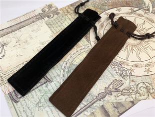 防磨收纳复古文艺笔袋 笔袋钢笔笔袋 17.5 20.5cm束口绒布单支装