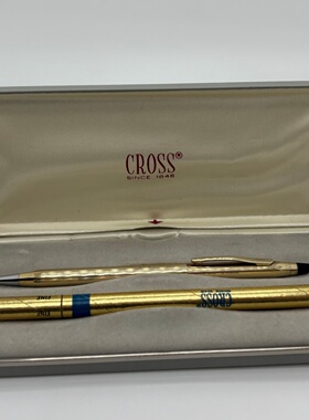 绝版老款1980年代美国CROSS高仕10K厚包金classic旋转出芯圆珠笔