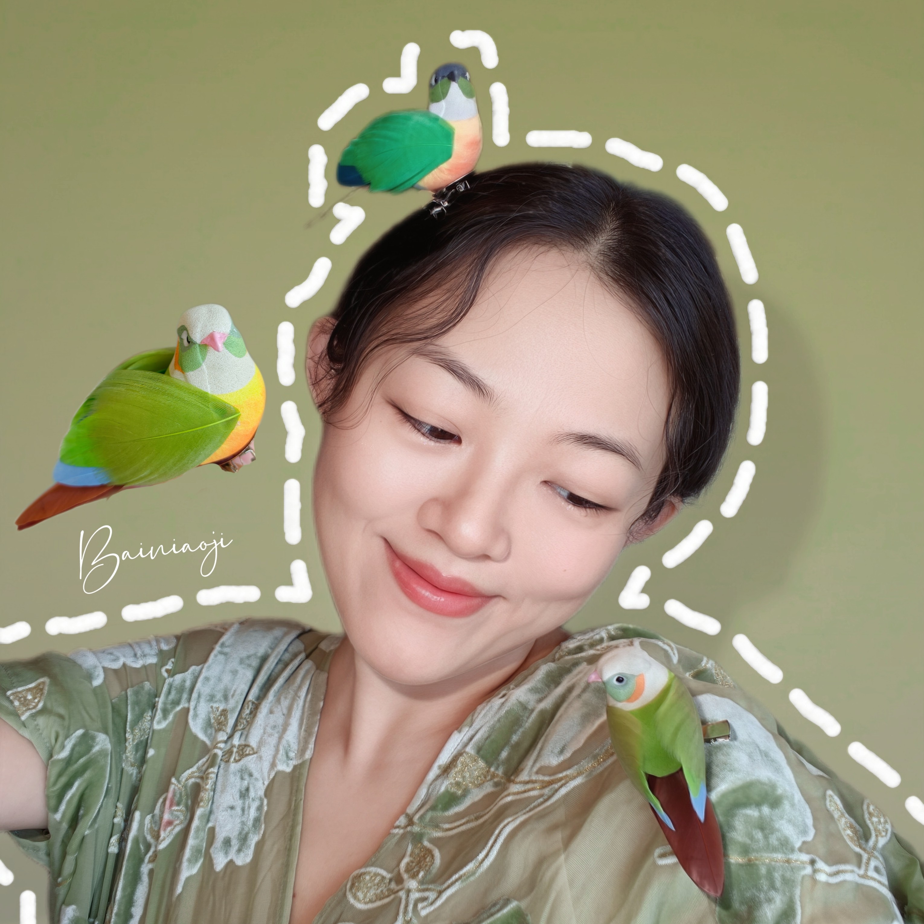 百鸟集重磅 简直艺术品！仿真Q版小太阳鹦鹉小鸟胸针肩章发夹头饰图片