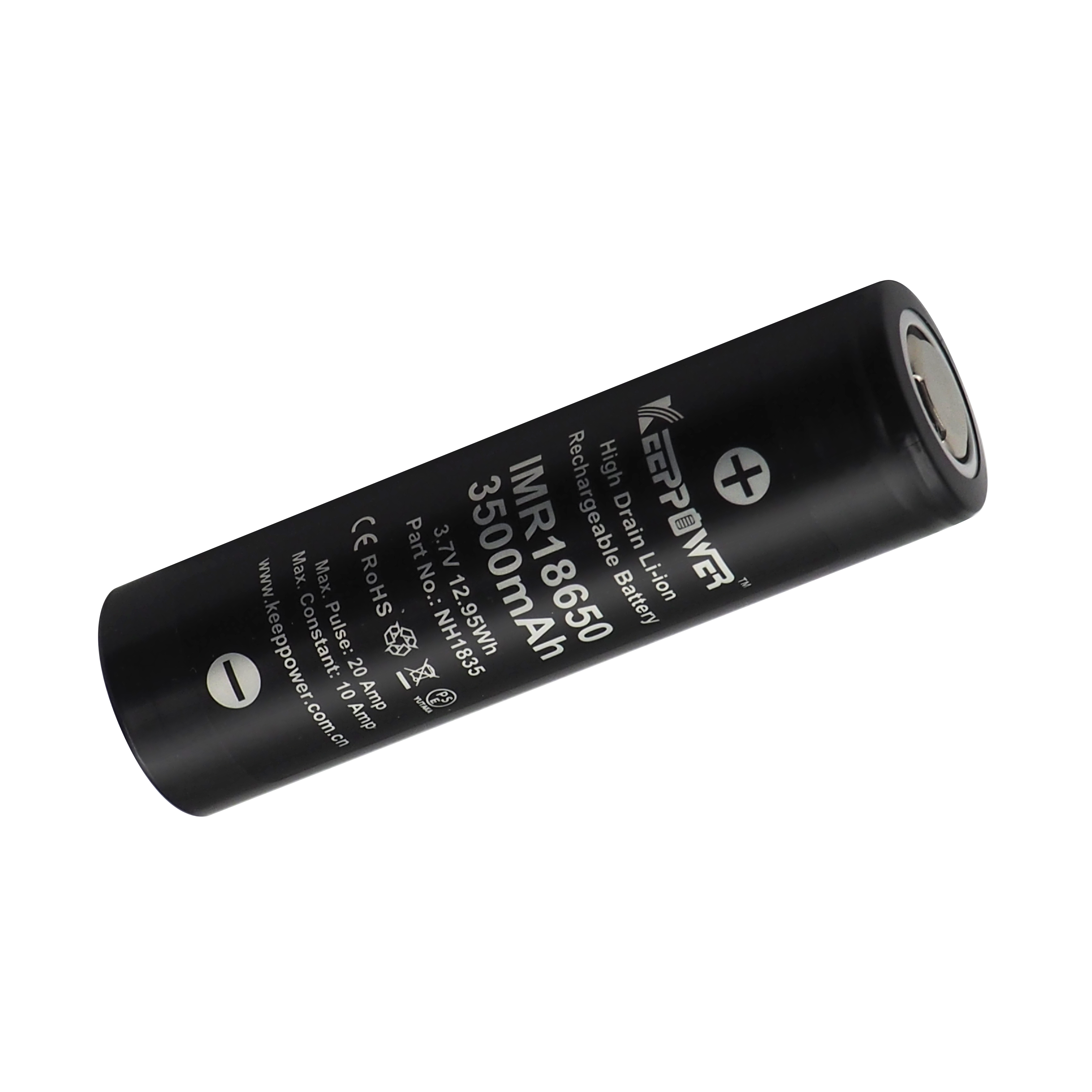 可20A脉冲放电 Keeppower IMR18650 3.7v 3500mAh  动力锂电池