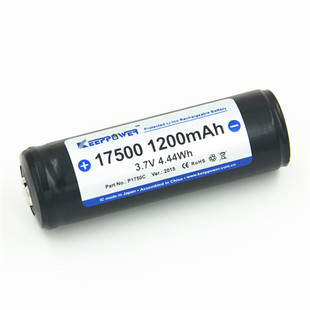 Keeppower 17500 1200mAh 手电筒电池 P1750C 可充电锂电池大容量