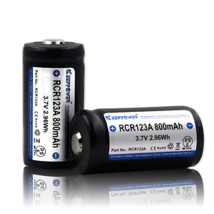 Keeppower RCR123A 替代 一次性CR123A 16340 800mAh手电筒锂电池