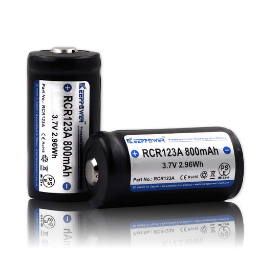 rcr123a800mAh手电筒keeppower