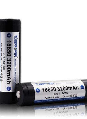 Keeppower 带保护板 18650 3.7v 3200mAh 手电筒电池  小风扇头灯