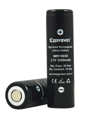 Keeppower IMR 18650 3200mAh 动力 烟雾电池 10A放电 手电筒电池