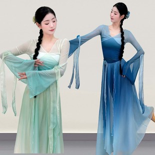 春颂演出服中国风超仙古典舞身韵纱衣咏春流芳舞蹈服练功服女新款